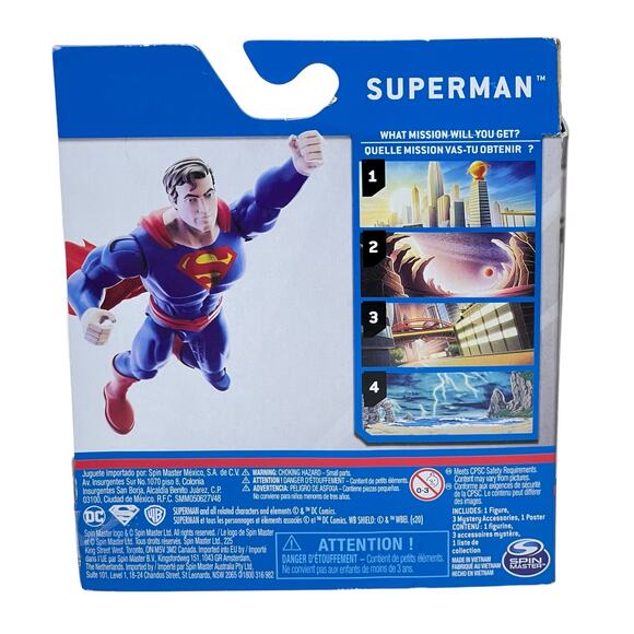 DC Heroes Unite 4" Superman Action Figure + 3 Mystery Accessories Spin Master - Picture 2 of 7